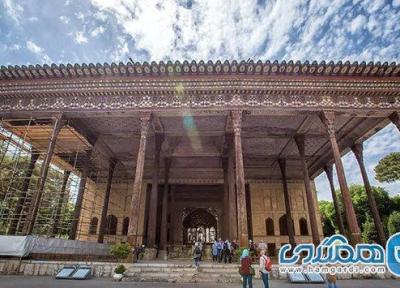 مرحله نو بازسازی ایوان کاخ چهلستون اصفهان آغاز شد